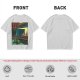 Olive T-Shirt With Surreal Bar Scene Graphic Print