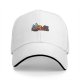 Black Baseball Cap With Cartoon Characters Driving Go-Kart Graphic