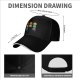 Black baseball cap with colorful emotional octopus graphic print