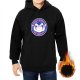 Black hoodie with 'Don't Worry Be Hoppy' bunny graphic