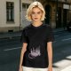 Olive Green T-Shirt With Upside Down Rat Graphic Print