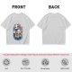 Olive T-Shirt With Cute Chibi Cat Character Group Print