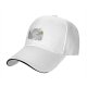 Black Baseball Cap With Subtle Nature Inspired Graphic Print