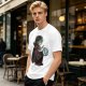 Olive Green T-Shirt With Goblin King Holding Crystal Ball Art