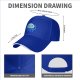 Black Baseball Cap With Cute Kawaii Light Blue Jellyfish Print