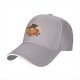 Black baseball cap with cute ghost pumpkin pie fall design