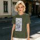 Olive T-Shirt With The Wizard Tarot Card Style Graphic Print