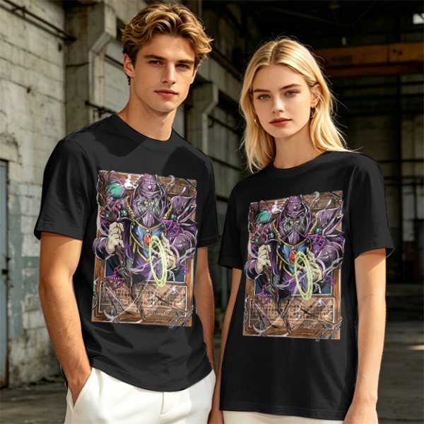 Olive T-Shirt Featuring Fantasy Wizard Card Artwork