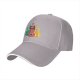 Black Baseball Cap With Colorful Cat Guitar Graphic Design