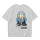 Olive green t-shirt with Appa graphic and 'yip yip travel' text