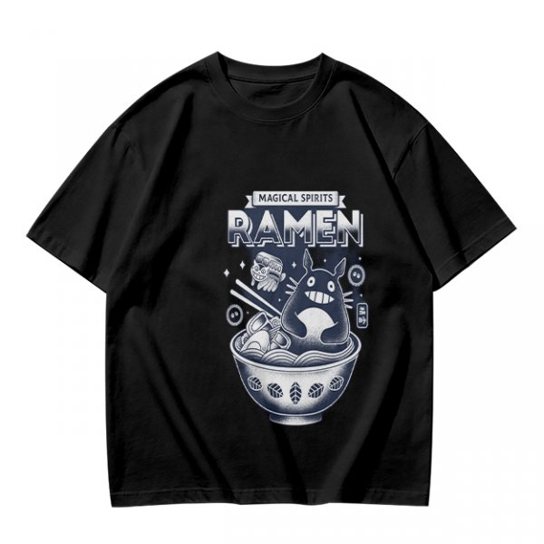Magical Spirits Ramen Totoro Graphic Olive T-Shirt