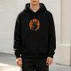 Black Hoodie With Cute Black Cat Surrounded By Autumn Leaves