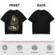 Olive T-shirt with Ghostface driving a Ghostbusters-style car graphic