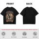 Olive green graphic t-shirt with a high on catip black cat print