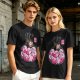 Olive T-Shirt With Cute Kirby Candy Bag Graphic