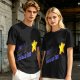 Olive Graphic T-Shirt With Star And Rainbow Text Design