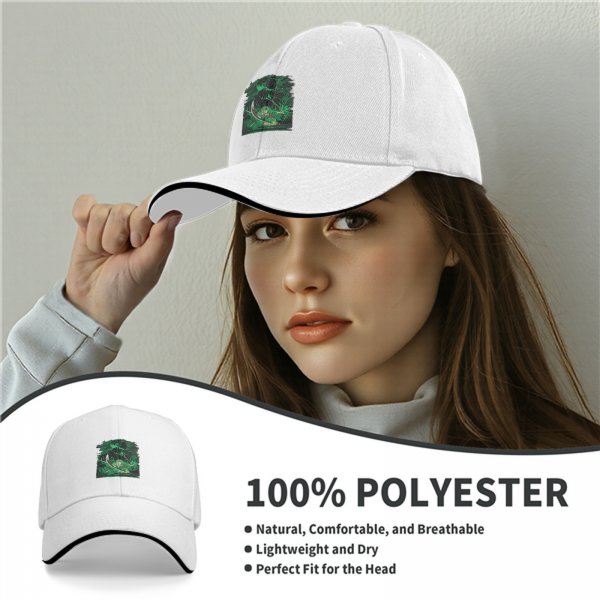 Black Baseball Cap With Anime Swordsman Green Graphic Print