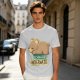 Olive t-shirt with sleeping bear and 'I accidentally hibernate' text
