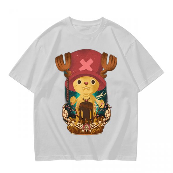 Olive T-shirt with Tony Tony Chopper Graphic Print