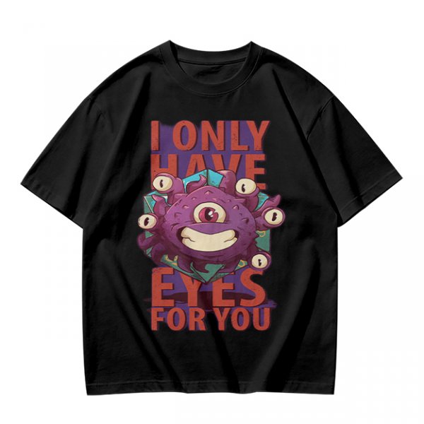 Olive T-Shirt With Beholder Monster 'I Only Have Eyes For You' Print