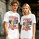 Olive graphic t-shirt with kitten nuggets print