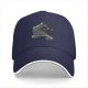 Black Baseball Cap with Black Cat and Wizard Hat Graphic