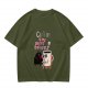 Coffee is my psychotherapist graphic olive t-shirt