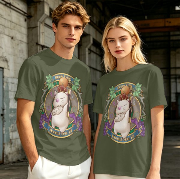 King Moogle Graphic Olive Green T-Shirt