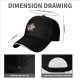 Black baseball cap with cute fantasy bird family illustration