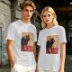 Olive t-shirt with vintage black dragon print design