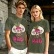 Olive T-Shirt With Rad Skating Radish Cartoon Graphic