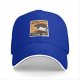Black baseball cap with raccoon 'Wash Your Hands Before Touching Trash' print