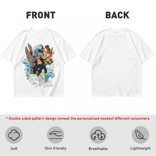 Olive T-Shirt With Elemental Bender Artwork Print