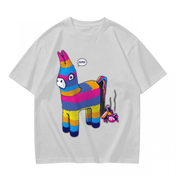 Oops Donkey Pinata Graphic Olive Green T-Shirt