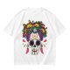 Olive T-Shirt with Day of the Dead Sugar Skull and Taco Food Art