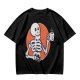 Olive Skeleton Holding Coffee Mug Graphic T-Shirt