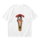 Olive T-Shirt With Capybara Frappuccino Graphic Print