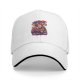Black Baseball Cap With Retro Cartoon Character Graphic Print