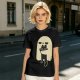 Olive T-Shirt With Ghost Holding Black Cat Graphic