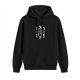 Black Hoodie With Dungeons & Cats Fantasy Art Print