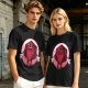 Olive Green T-Shirt With Cartoon D20 Vampire Graphic