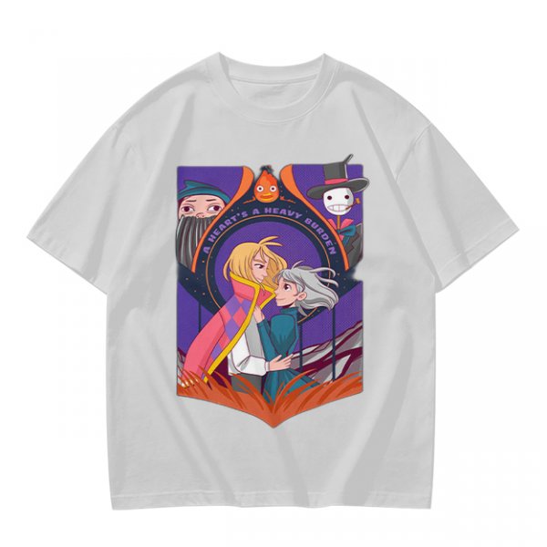 Howl's Moving Castle Characters Graphic Tee for Fans