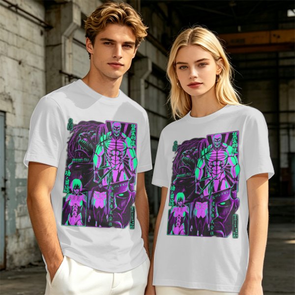 Attack on Titan Anime Villains Neon Graphic T-Shirt