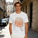 Olive T-Shirt With Cute Cartoon Hamburger Print