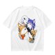 Olive T-shirt with Space Fox Crew Graphic Design