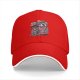 Black baseball cap with cowboy raccoon graphic and 'where the vibes ain't howdy' text