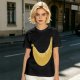 Olive Green T-Shirt With Large Banana Peel Graphic Print