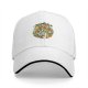Black baseball cap with cute Halloween doodle art print