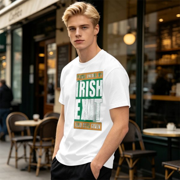 Irish Exit Funny St. Patrick's Day T-Shirt Design