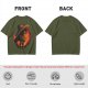 Olive T-Shirt Featuring Monkey D. Luffy Sunset Pirate Ship Art